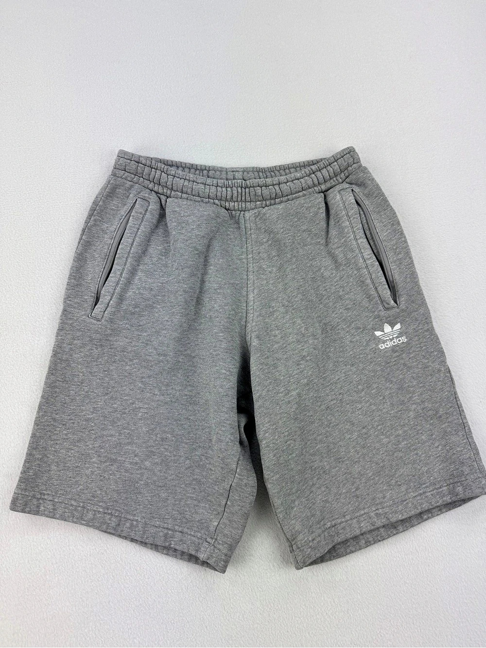 Adidas Originals Trefoil Essentials Fleece Shorts Heather Gray 9” Inseam Men S